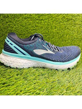Brooks Ghost 11‎ Womens Size 8.5 Navy Blue White Athletic Running Shoes Sneakers